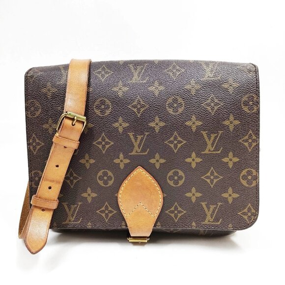 Authentic Louis Vuitton Cartouchiere GM Monogram Shoulder Bag 203-120425 - Picture 1 of 9